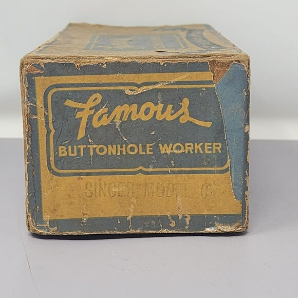 Vintage Buttonhole Worker Machine Set w/ Tools – 50th Anniv. Box - Picture 4 of 16